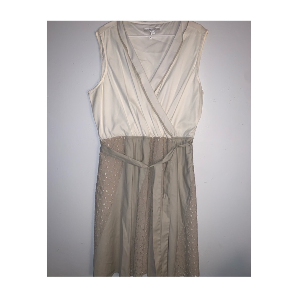 Max&Cleo White and Cream Midi Dress